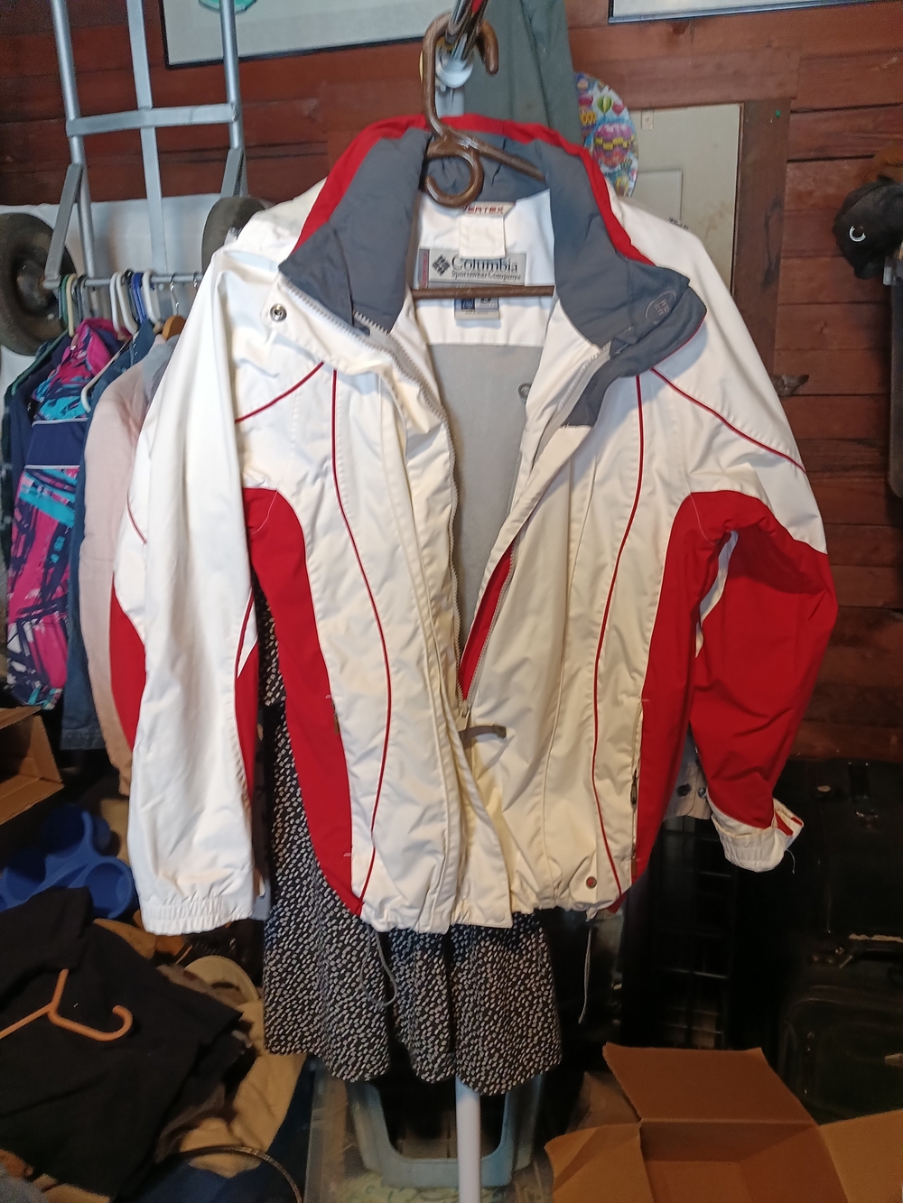 Columbia Women's White & Red Ski Jacket